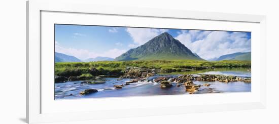 River with a Mountain, Buachaille Etive Mor, Loch Etive, Rannoch Moor, Highlands Region, Scotland-null-Framed Photographic Print