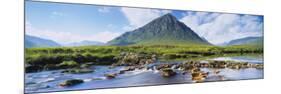 River with a Mountain, Buachaille Etive Mor, Loch Etive, Rannoch Moor, Highlands Region, Scotland-null-Mounted Photographic Print