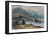 River with Figure on the Bank, 19th Century-George Chinnery-Framed Giclee Print