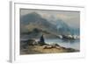 River with Figure on the Bank, 19th Century-George Chinnery-Framed Giclee Print