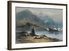 River with Figure on the Bank, 19th Century-George Chinnery-Framed Giclee Print