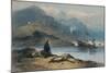 River with Figure on the Bank, 19th Century-George Chinnery-Mounted Giclee Print
