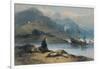 River with Figure on the Bank, 19th Century-George Chinnery-Framed Giclee Print