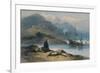 River with Figure on the Bank, 19th Century-George Chinnery-Framed Giclee Print