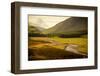 River with Mountains around the Cairngorms, Scotland, Uk.-pink candy-Framed Photographic Print