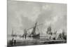 River with Shipping, 18Th Century (Drawing)-John the Younger Cleveley-Mounted Giclee Print