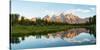 River with Teton Range in the background, Grand Teton National Park, Wyoming, USA-null-Stretched Canvas