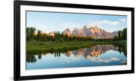 River with Teton Range in the background, Grand Teton National Park, Wyoming, USA-null-Framed Photographic Print