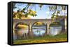 River Wye and Bridge, Builth Wells, Powys, Wales, United Kingdom, Europe-Billy Stock-Framed Stretched Canvas