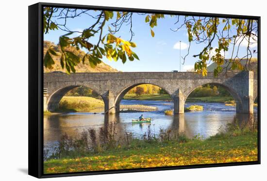 River Wye and Bridge, Builth Wells, Powys, Wales, United Kingdom, Europe-Billy Stock-Framed Stretched Canvas