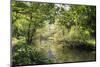 River Wye Lined by Trees in Spring Leaf with Riverside Track, Reflections in Calm Water-Eleanor Scriven-Mounted Photographic Print