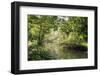 River Wye Lined by Trees in Spring Leaf with Riverside Track, Reflections in Calm Water-Eleanor Scriven-Framed Premium Photographic Print