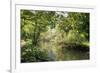 River Wye Lined by Trees in Spring Leaf with Riverside Track, Reflections in Calm Water-Eleanor Scriven-Framed Photographic Print