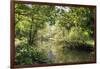 River Wye Lined by Trees in Spring Leaf with Riverside Track, Reflections in Calm Water-Eleanor Scriven-Framed Photographic Print