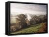 River Wye with the Brecon Beacons in the Distance, Herefordshire, England, United Kingdom-John Miller-Framed Stretched Canvas