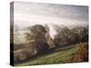 River Wye with the Brecon Beacons in the Distance, Herefordshire, England, United Kingdom-John Miller-Stretched Canvas