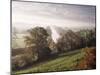 River Wye with the Brecon Beacons in the Distance, Herefordshire, England, United Kingdom-John Miller-Mounted Photographic Print