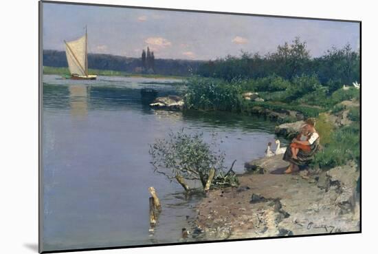 Riverbank, 1887-Walter Leistikow-Mounted Giclee Print