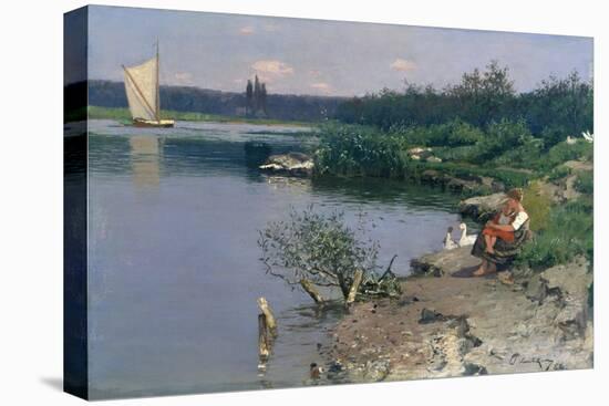 Riverbank, 1887-Walter Leistikow-Stretched Canvas