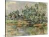 Riverbank, c.1895-Paul Cezanne-Stretched Canvas