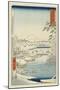 Riverbank of Sukiya in the Eastern Capital, April 1858-Utagawa Hiroshige-Mounted Giclee Print
