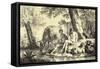 Riverbank Scene-Adriaen van de Velde-Framed Stretched Canvas