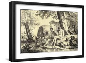 Riverbank Scene-Adriaen van de Velde-Framed Giclee Print