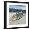 Riverbed of the Loisach-Eugen Bracht-Framed Art Print