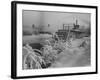 Riverboat and Plenty of Snow in Fairbanks-Nat Farbman-Framed Photographic Print