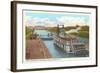 Riverboat in Locks, Louisville, Kentucky-null-Framed Art Print