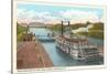 Riverboat in Locks, Louisville, Kentucky-null-Stretched Canvas