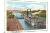 Riverboat in Locks, Louisville, Kentucky-null-Mounted Premium Giclee Print