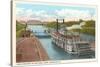 Riverboat in Locks, Louisville, Kentucky-null-Stretched Canvas