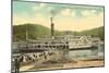 Riverboat Landing at Coney, Cincinnati, Ohio-null-Mounted Art Print