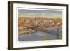 Riverfront and Skyline, Pittsburgh, Pennsylvania-null-Framed Art Print
