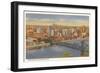 Riverfront and Skyline, Pittsburgh, Pennsylvania-null-Framed Art Print