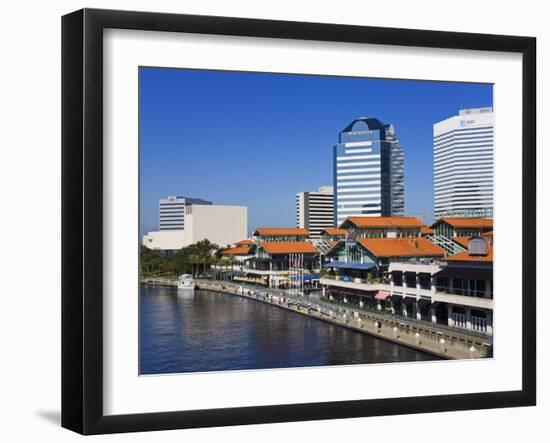 Riverfront and the Jacksonville Landing, Jacksonville, Florida-Richard Cummins-Framed Photographic Print