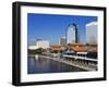 Riverfront and the Jacksonville Landing, Jacksonville, Florida-Richard Cummins-Framed Photographic Print