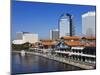 Riverfront and the Jacksonville Landing, Jacksonville, Florida-Richard Cummins-Mounted Photographic Print