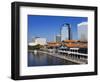 Riverfront and the Jacksonville Landing, Jacksonville, Florida-Richard Cummins-Framed Photographic Print