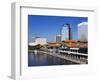 Riverfront and the Jacksonville Landing, Jacksonville, Florida-Richard Cummins-Framed Photographic Print