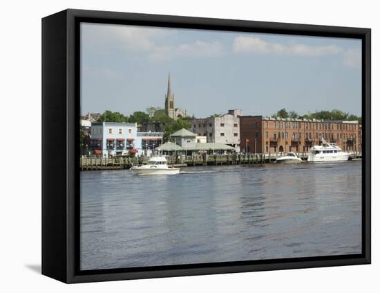 Riverfront Skyline, Wilmington, North Carolina-Lynn Seldon-Framed Stretched Canvas
