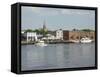 Riverfront Skyline, Wilmington, North Carolina-Lynn Seldon-Framed Stretched Canvas