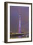 Riverfront View of 600 Meter High Canton Tower, Guangzhou, China-Stuart Westmorland-Framed Premium Photographic Print