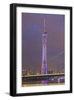 Riverfront View of 600 Meter High Canton Tower, Guangzhou, China-Stuart Westmorland-Framed Premium Photographic Print