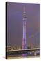 Riverfront View of 600 Meter High Canton Tower, Guangzhou, China-Stuart Westmorland-Stretched Canvas