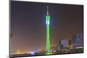 Riverfront View of 600 Meter High Canton Tower, Guangzhou, China-Stuart Westmorland-Mounted Photographic Print