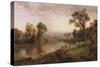 Riverscape, Early Autumn, 1888-Thomas Birch-Stretched Canvas