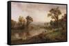 Riverscape, Early Autumn, 1888-Thomas Birch-Framed Stretched Canvas