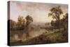 Riverscape, Early Autumn, 1888-Thomas Birch-Stretched Canvas